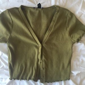 Forever 21 Button-Up Top Cropped